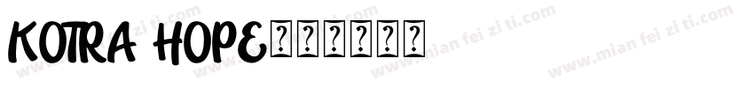 KOTRA HOPE字体转换